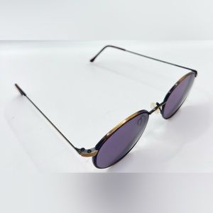 Vintage Looking Glass 7094 Brown Gold Oval Sunglasses Frames Only